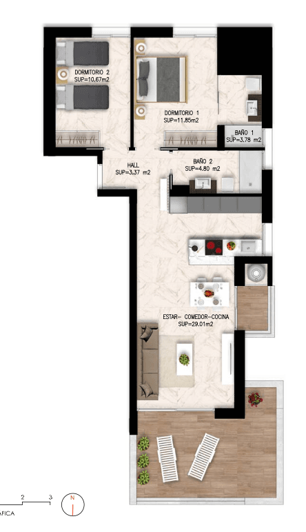 Apartamento Planta Media de 2 dormitorios en Orihuela - 34