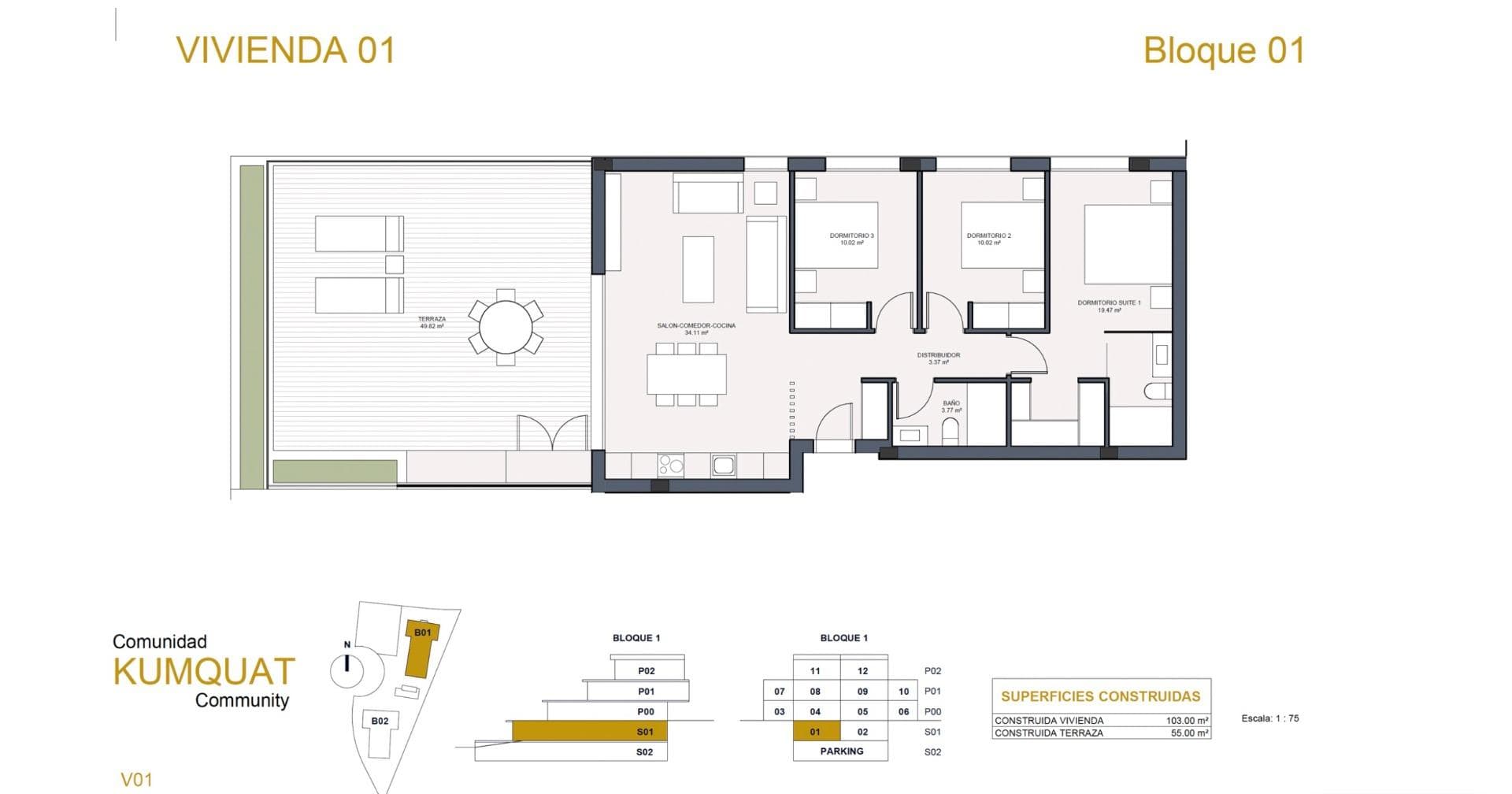 Apartamento Planta Media de 3 dormitorios en Orihuela - 38