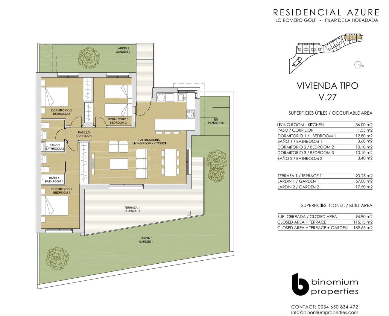 Apartamento Planta Media de 3 dormitorios en Pilar de la Horadada - 15