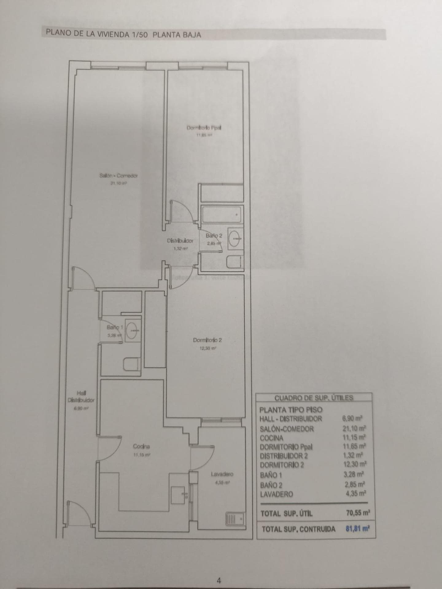 Tussenverdieping Appartement met 2 slaapkamers in San Pedro del Pinatar
