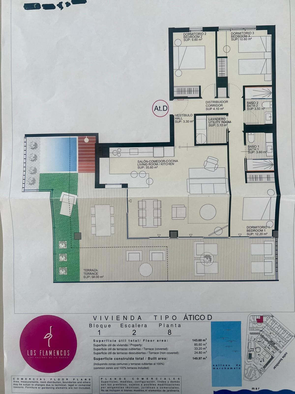 3 bed Penthouse in Playa Honda